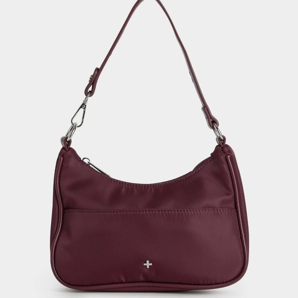 PETA + JAIN Burgundy Shoulder Bag